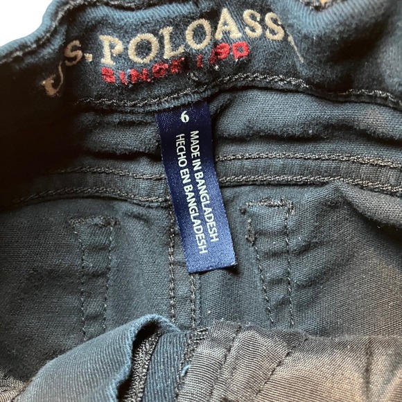 US Polo Assn Boys Pants Black Jeans Kids Size 6 Pocket Logo Casual Jeans - Picture 5 of 7